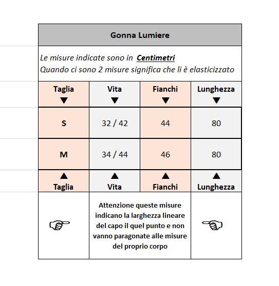 Gonna LUMIERE (2 Colori)